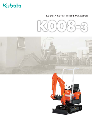 Minikotrók Kubota K008-3G