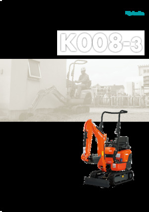 Minikotrók Kubota K008-3