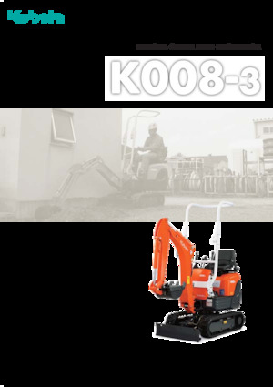 Minikotrók Kubota K008-3