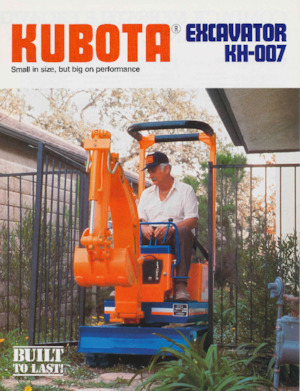 Minikotrók Kubota KH007