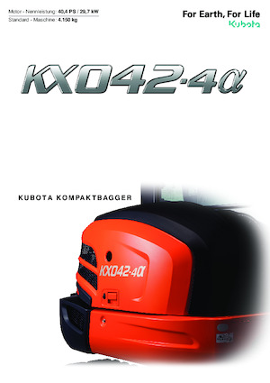 Minikotrók Kubota KX042-4a