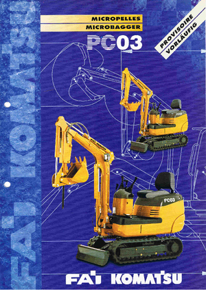 Minikotrók Komatsu PC03-2