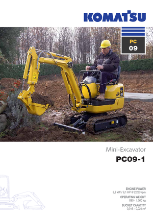 Minikotrók Komatsu PC09-1 STD