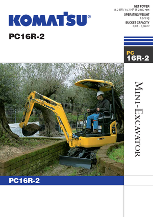 Minikotrók Komatsu PC16R-2