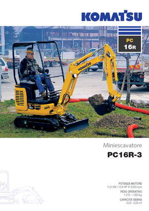 Minikotrók Komatsu PC16R-3HS