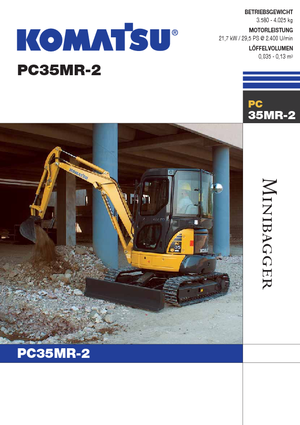 Minikotrók Komatsu PC35MR-2