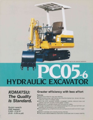 Minikotrók Komatsu PC05-6