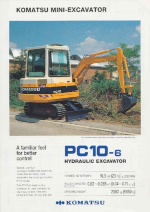 Minikotrók Komatsu PC10-6