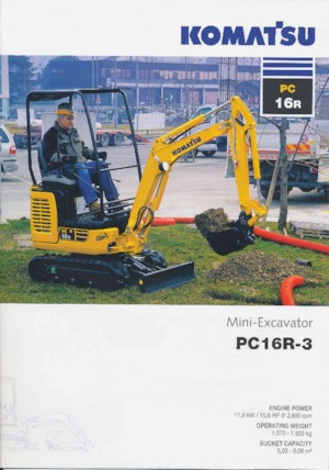 Minikotrók Komatsu PC16R-3