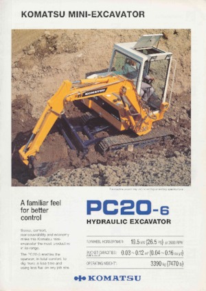 Minikotrók Komatsu PC20-6