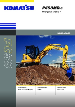 Minikotrók Komatsu PC58MR-5E0