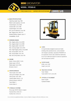 Minikotrók PowerPlus PP20S-IX