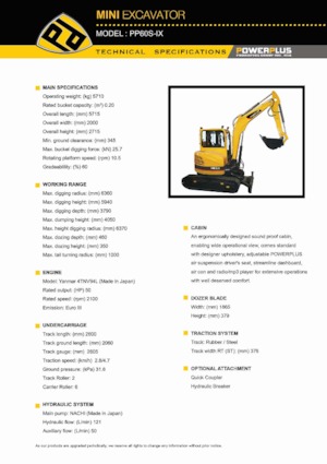 Minikotrók PowerPlus PP60S-IX