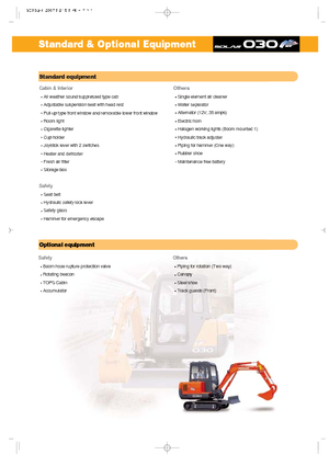 Minikotrók Doosan Solar 030 plus