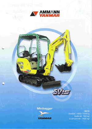 Minikotrók Yanmar SV 15