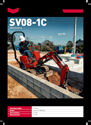 Minikotrók Yanmar SV08-1C