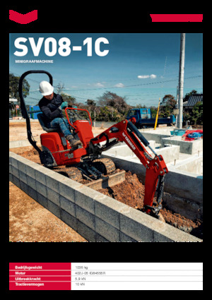Minikotrók Yanmar SV08-1C