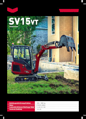 Minikotrók Yanmar SV15VT