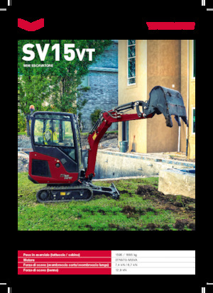 Minikotrók Yanmar SV15VT