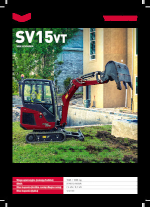 Minikotrók Yanmar SV15VT