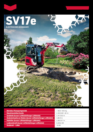 Elektromos lánctalpas kotrók Yanmar SV17e