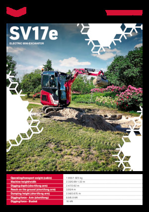 Elektromos lánctalpas kotrók Yanmar SV17e