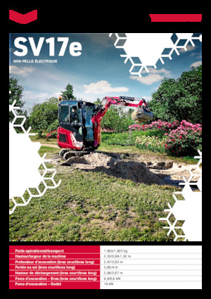 Elektromos lánctalpas kotrók Yanmar SV17e