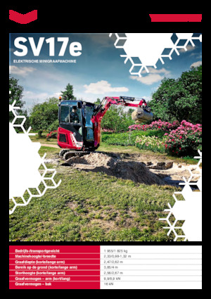 Elektromos lánctalpas kotrók Yanmar SV17e