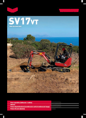 Minikotrók Yanmar SV17VT