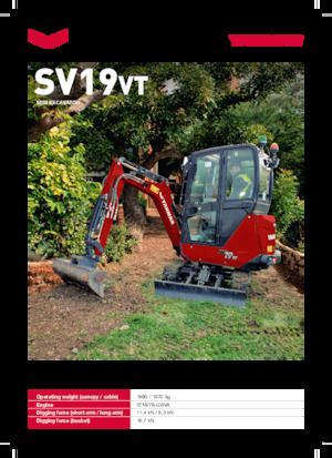 Minikotrók Yanmar SV19VT