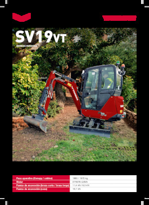 Minikotrók Yanmar SV19VT