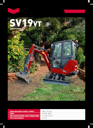 Minikotrók Yanmar SV19VT
