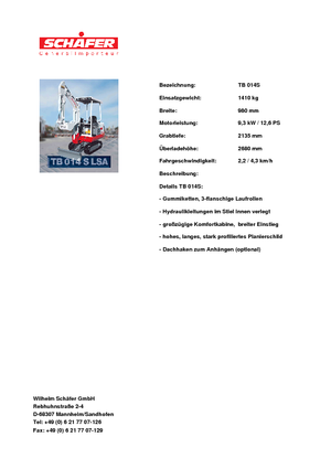 Minikotrók Takeuchi TB 014 S