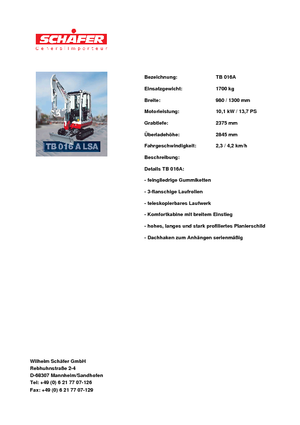 Minikotrók Takeuchi TB 016 A