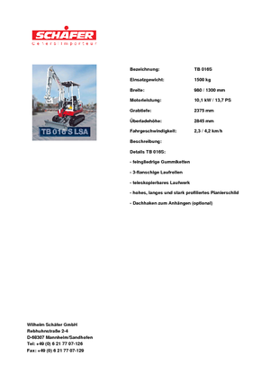 Minikotrók Takeuchi TB 016 S