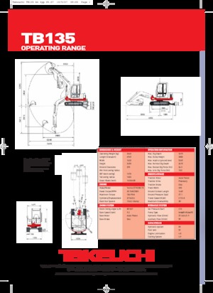 Minikotrók Takeuchi TB 135