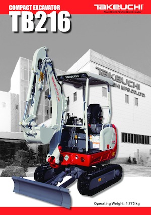 Minikotrók Takeuchi TB 216 A