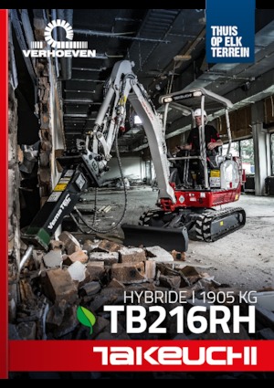 Minikotrók Takeuchi TB 216 Hybrid
