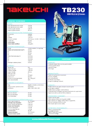 Minikotrók Takeuchi TB 230