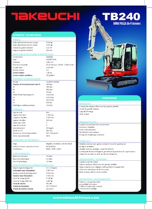 Minikotrók Takeuchi TB 240