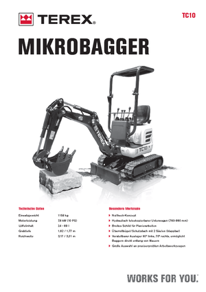 Minikotrók Terex TC 10 Z