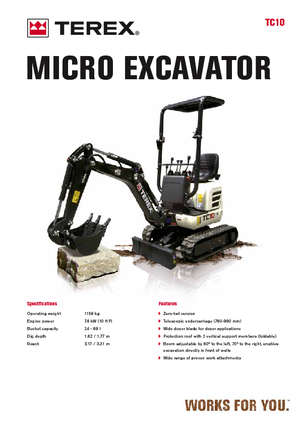 Minikotrók Terex TC 10 Z