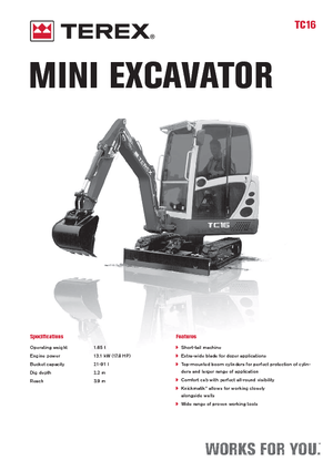 Minikotrók Terex TC 16