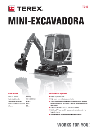 Minikotrók Terex TC 16