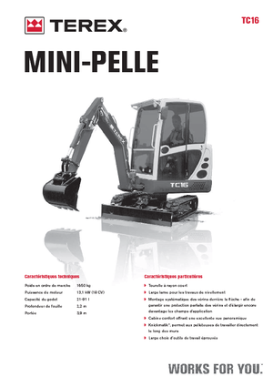 Minikotrók Terex TC 16