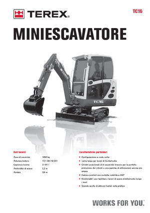 Minikotrók Terex TC 16