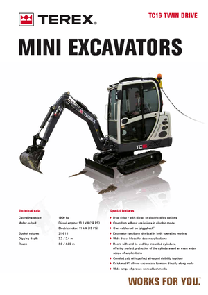 Minikotrók Terex TC 16 Twindrive