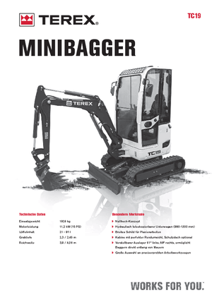 Minikotrók Terex TC 19 Z