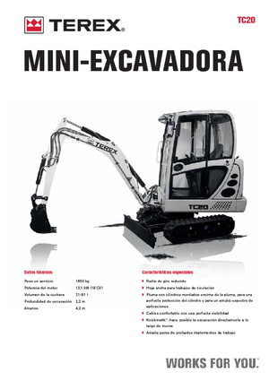 Minikotrók Terex TC 20