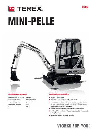 Minikotrók Terex TC 20